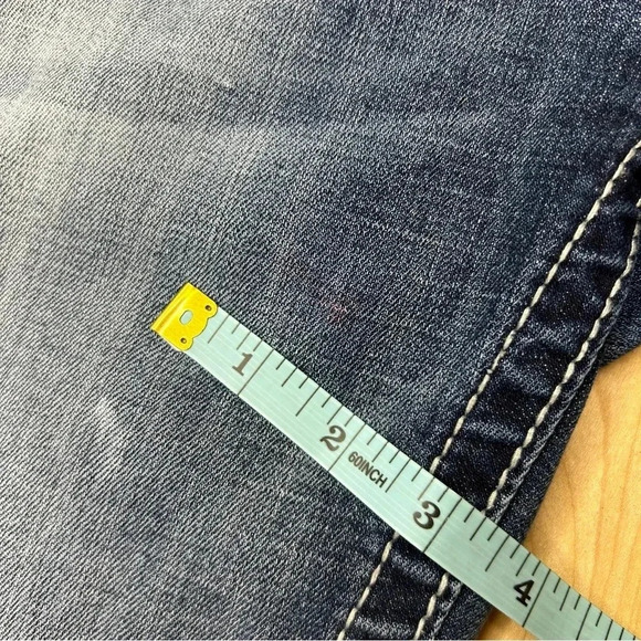 Miss Me Signature Bootcut Jeans Turquoise and Pink Embroidered Pockets with Rine - Picture 8 of 14